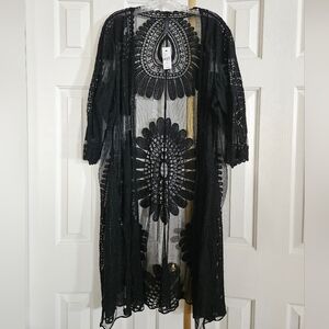 Elegant Black Sheer Cover-Up
